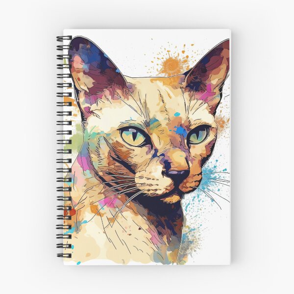 Item preview, Essenceful Cats: Tonkinese Impressionistic Art capturing feline essence on canvas designed and sold by DooodleGod.