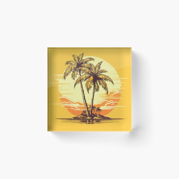 Item preview, Lonely palms on an island, Island Paradise designed and sold by PrintDesignLab.