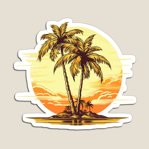 Item preview, Lonely palms on an island, Island Paradise designed and sold by PrintDesignLab.