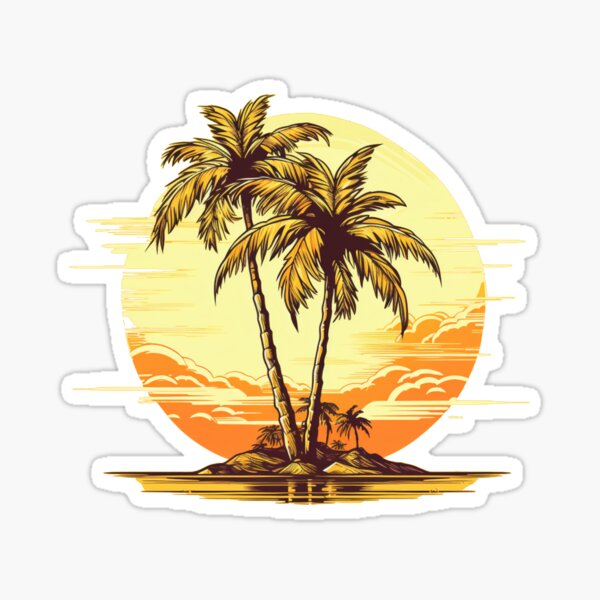 Item preview, Palmeras solitarias en una isla, Island Paradise designed and sold by PrintDesignLab.