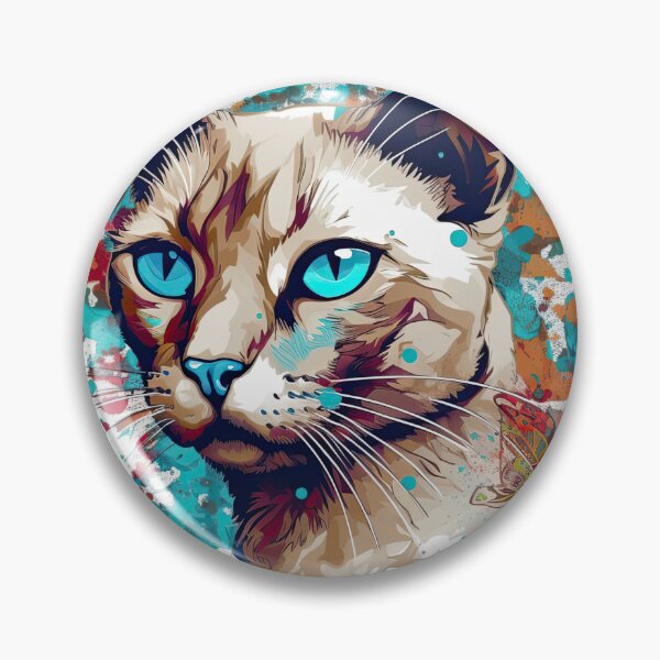 Item preview, Tonkinese Canvas Meowsterpieces: Clever Hybrid Cat Art Combining Mixed Media Techniques designed and sold by DooodleGod.