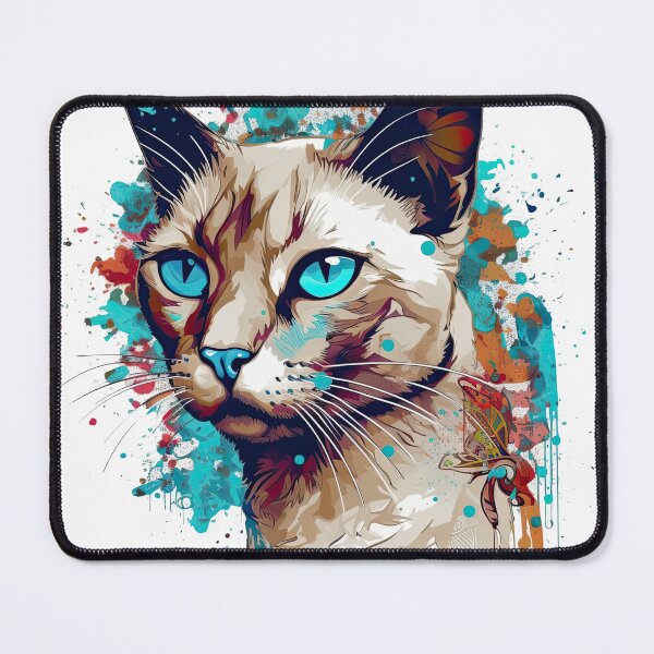 Item preview, Tonkinese Canvas Meowsterpieces: Clever Hybrid Cat Art Combining Mixed Media Techniques designed and sold by DooodleGod.