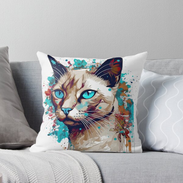 Item preview, Tonkinese Canvas Meowsterpieces: Clever Hybrid Cat Art Combining Mixed Media Techniques designed and sold by DooodleGod.