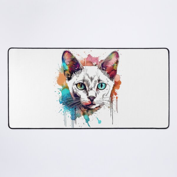 Item preview, Tonkinese Feline Mixed Media Art: Expressive Design Mastery by Tonk Artistry designed and sold by DooodleGod.