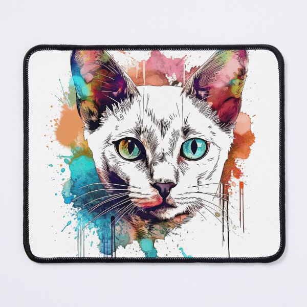 Item preview, Tonkinese Feline Mixed Media Art: Expressive Design Mastery by Tonk Artistry designed and sold by DooodleGod.
