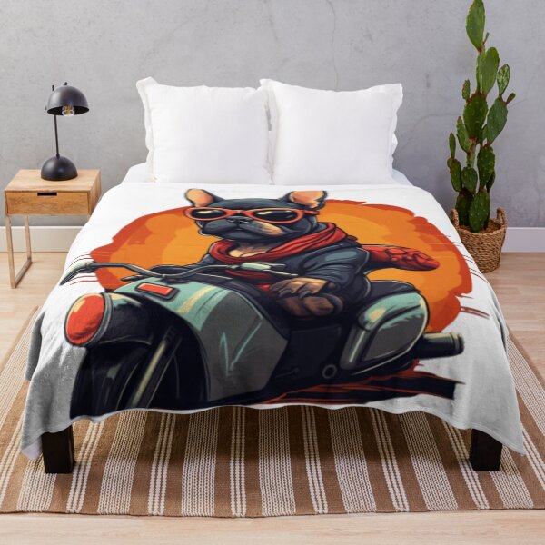 Item preview, Frenchie the Motorcyclist French Bulldog designed and sold by PetsEnough.