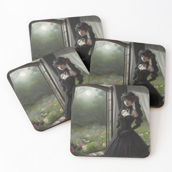 Item preview, Romantic Goth Lady and Dark Aesthetic Garden designed and sold by SoccaTamam.