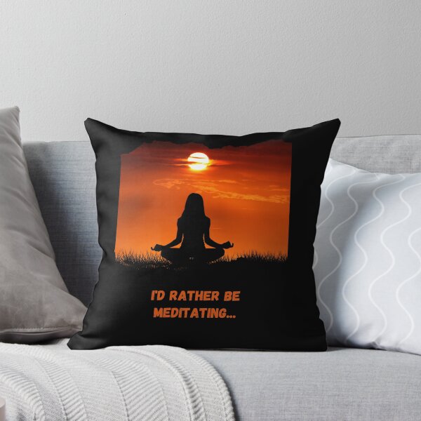 Item preview, I'd Rather Be Meditating - Orange sun sky designed and sold by RadiantLake.