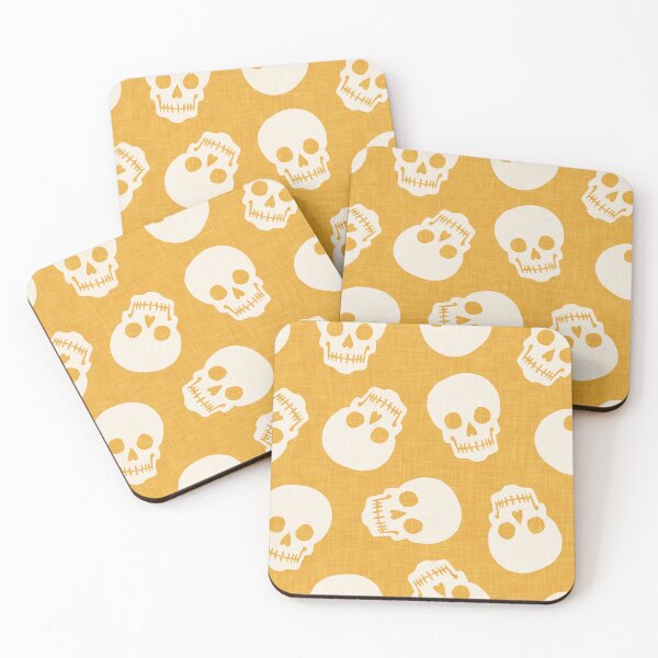Item preview, skulls tossed - yellow designed and sold by littlearrow.