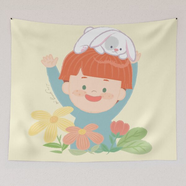Item preview, Precious Children - Rabbit and boy designed and sold by Pasteltone.