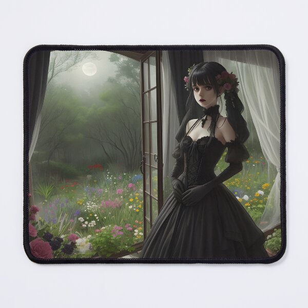 Item preview, Romantic Goth Lady and Dark Aesthetic Garden designed and sold by SoccaTamam.
