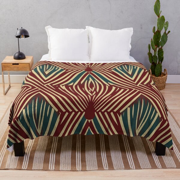 Item preview, Retro Abstract Green Red Rays Pattern designed and sold by Sturdust.