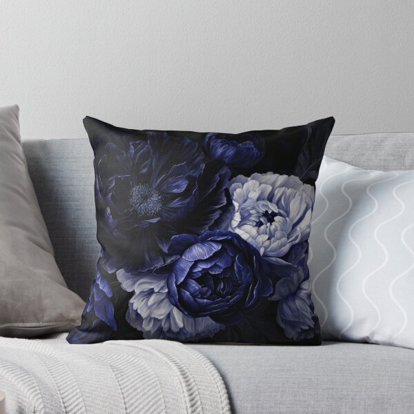 Item preview, Vintage Moody Floral Blue Baroque Botanical Night Garden Nightgarden designed and sold by UtArt.