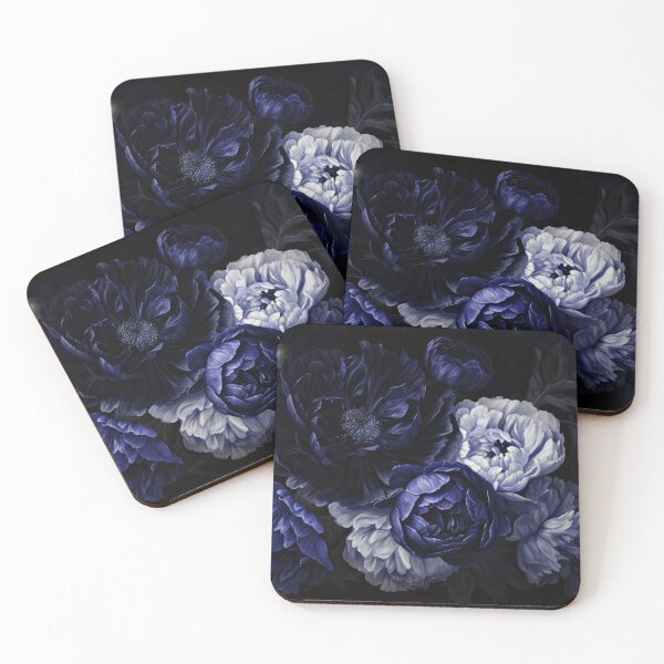 Item preview, Vintage Moody Floral Blue Baroque Botanical Night Garden Nightgarden designed and sold by UtArt.