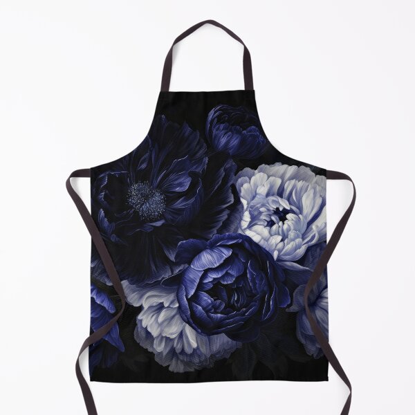 Item preview, Vintage Moody Floral Blue Baroque Botanical Night Garden Nightgarden designed and sold by UtArt.