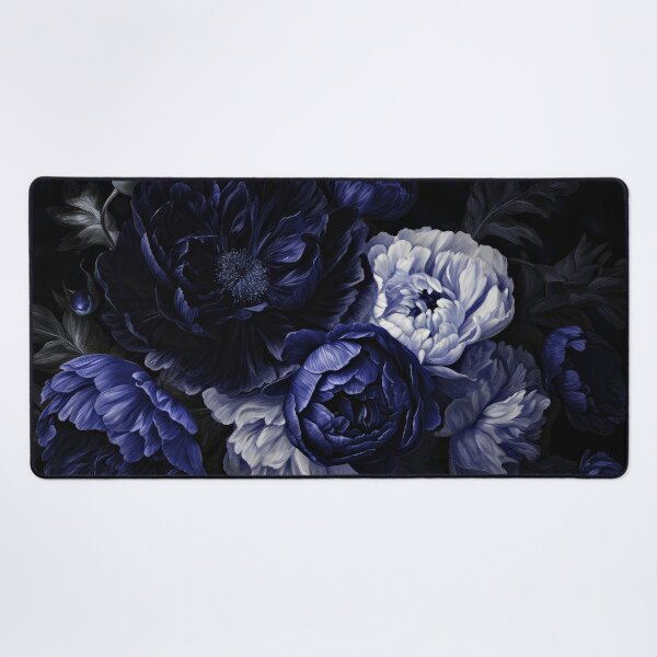 Item preview, Vintage Moody Floral Blue Baroque Botanical Night Garden Nightgarden designed and sold by UtArt.