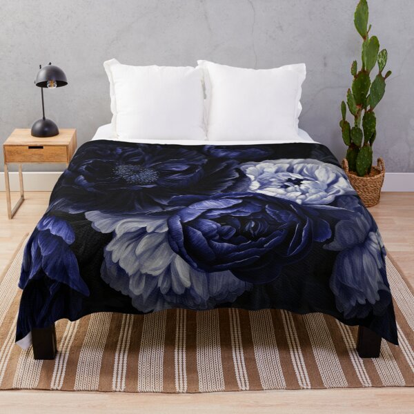 Item preview, Vintage Moody Floral Blue Baroque Botanical Night Garden Nightgarden designed and sold by UtArt.
