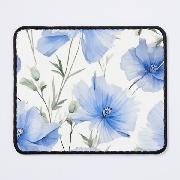 Item preview, Watercolor Wildflower Chicory Flowers Pattern designed and sold by DigitalPatternx.