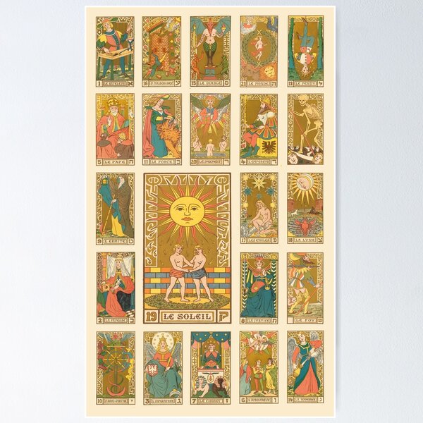 Item preview, Tarot deck. Wirth, de Guaita. The Sun. Collage version by Mindthecherry (number 1 of 9 collage versions)  designed and sold by MINDTHECHERRY.