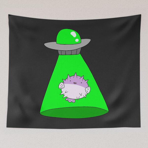 Item preview, Pufferfish Ufo Alien Abduction designed and sold by SaradaBoru.
