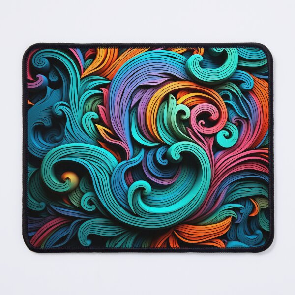 Item preview, Illustrative swirling design in vibrant colors. designed and sold by Devilscrib Design.