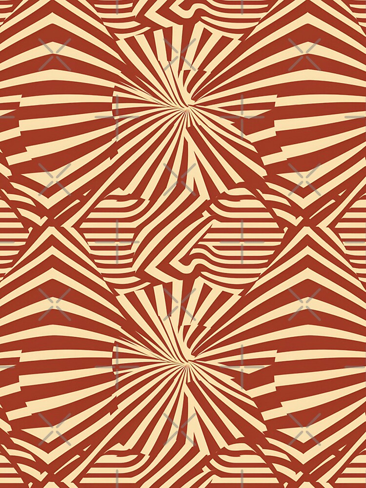 Thumbnail 4 of 4, iPhone Case, Retro Abstract Cream Red Rays designed and sold by Sturdust.