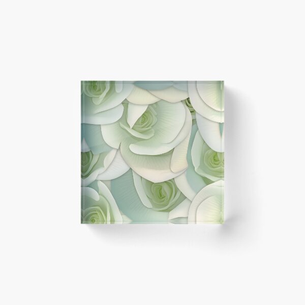 Item preview, The green and white rose designed and sold by Akanga1.