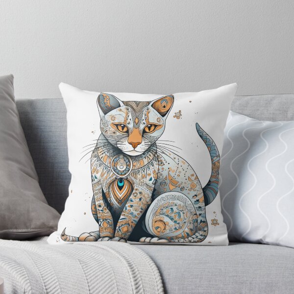 Item preview, Handcrafted Egyptian Mau Whimsical Cat Art for Playful Feline Lovers - Nile Whiskers designed and sold by DooodleGod.