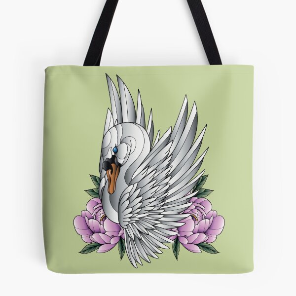 Item preview, Swan with Pink Peonies designed and sold by AmmaShani.