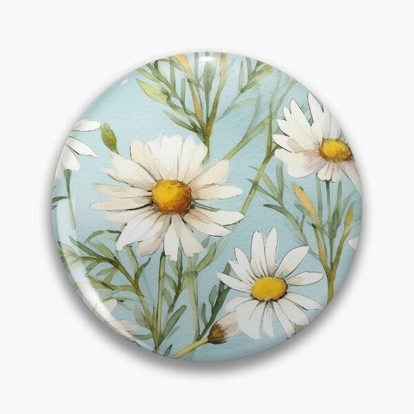 Item preview, Watercolor Wildflower Daisy Pattern 1 designed and sold by DigitalPatternx.
