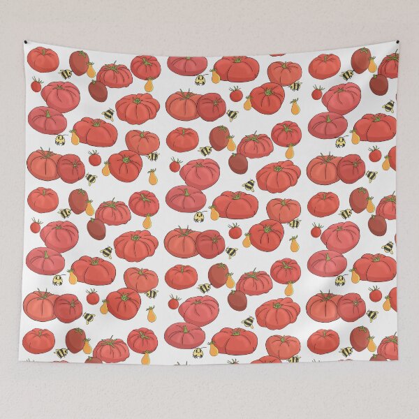 Item preview, Tomatoes, Tomatoes, and Happy Bees  designed and sold by RhondaLuluArt.