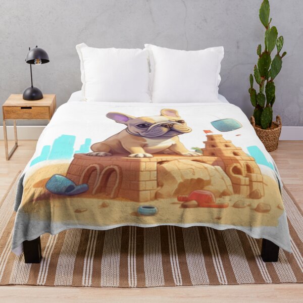 Item preview, Frenchie Building a Sandcastle French Bulldog  designed and sold by PetsEnough.