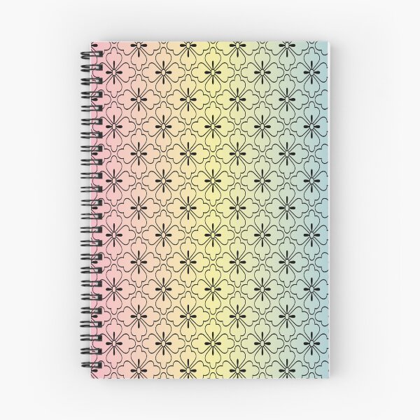 Item preview, Delicate and floral print with black flowers on background in gradient pastel colors designed and sold by Sock Garden.
