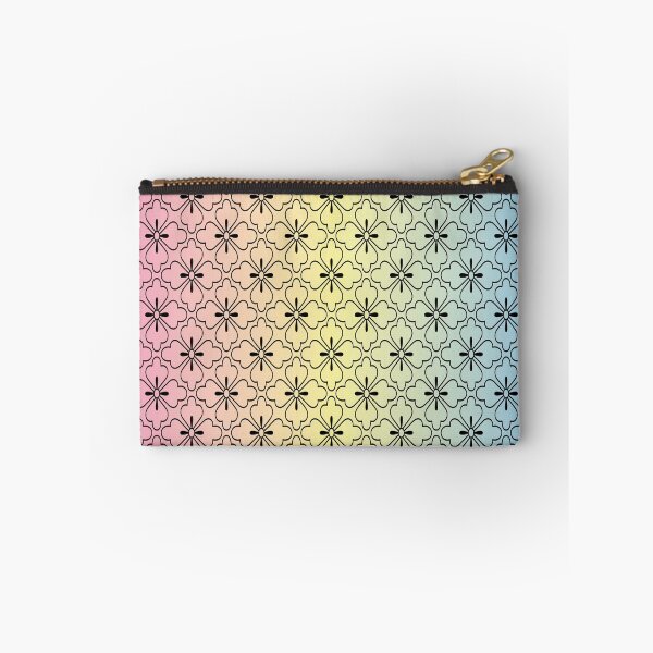 Item preview, Delicate and floral print with black flowers on background in gradient pastel colors designed and sold by Martapp.