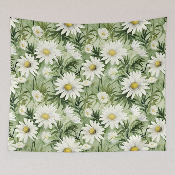 Item preview, Watercolor Wildflower Daisy Pattern 2 designed and sold by DigitalPatternx.