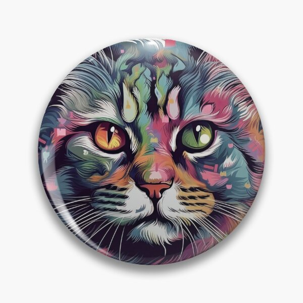 Artikelvorschau, Norwegian Forest Cat Painting - Imaginative Feline Art with Painterly Strokes". entworfen und verkauft von DooodleGod.