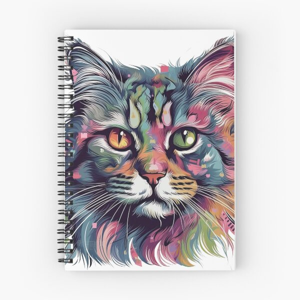 Item preview, Norwegian Forest Cat Painting - Imaginative Feline Art with Painterly Strokes". designed and sold by DooodleGod.