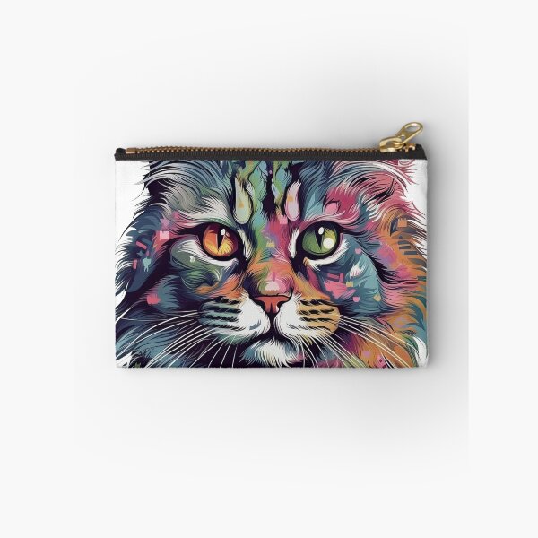 Item preview, Norwegian Forest Cat Painting - Imaginative Feline Art with Painterly Strokes". designed and sold by DooodleGod.