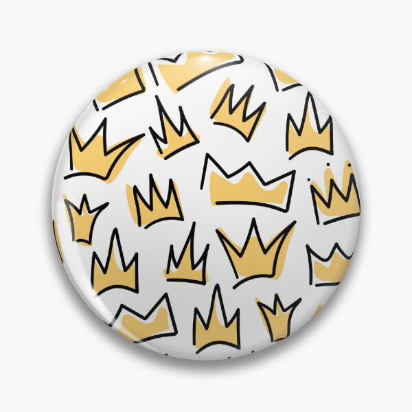 Item preview,  Seamless pattern of hand drawn yellow different variations of crowns designed and sold by WonderworkLI.