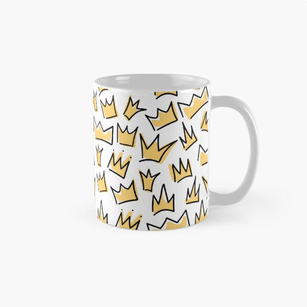 Item preview,  Seamless pattern of hand drawn yellow different variations of crowns designed and sold by WonderworkLI.