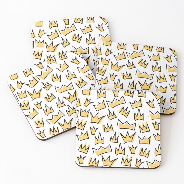 Item preview,  Seamless pattern of hand drawn yellow different variations of crowns designed and sold by WonderworkLI.