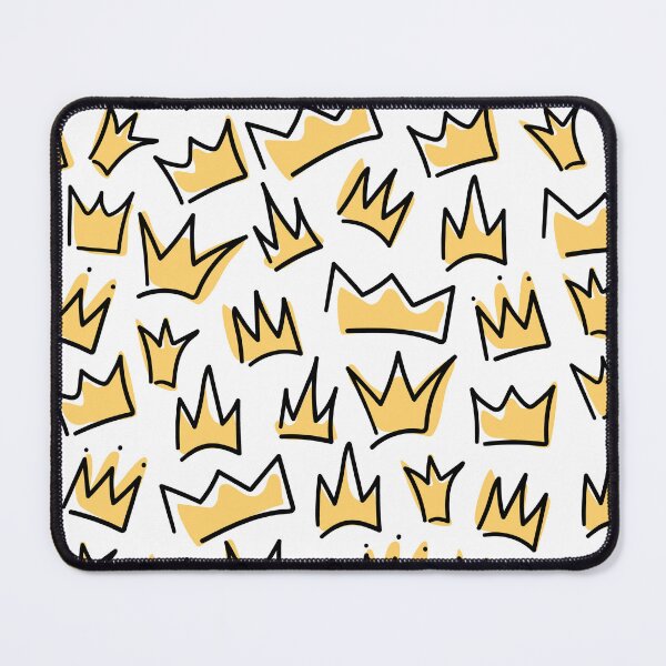 Item preview,  Seamless pattern of hand drawn yellow different variations of crowns designed and sold by WonderworkLI.