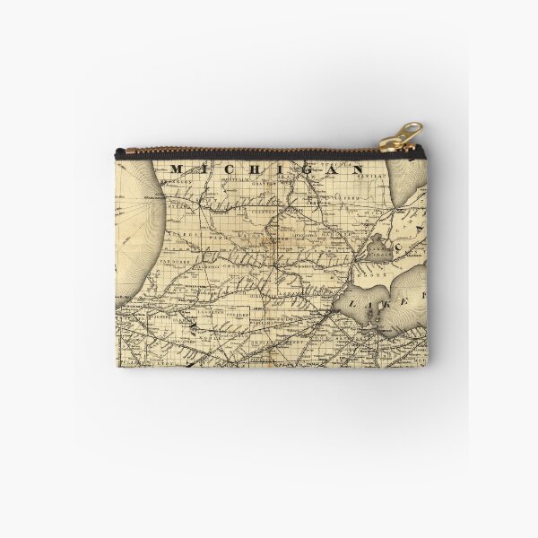 Item preview, Vintage Michigan, Ohio and Indiana Railroad Map  designed and sold by BravuraMedia.
