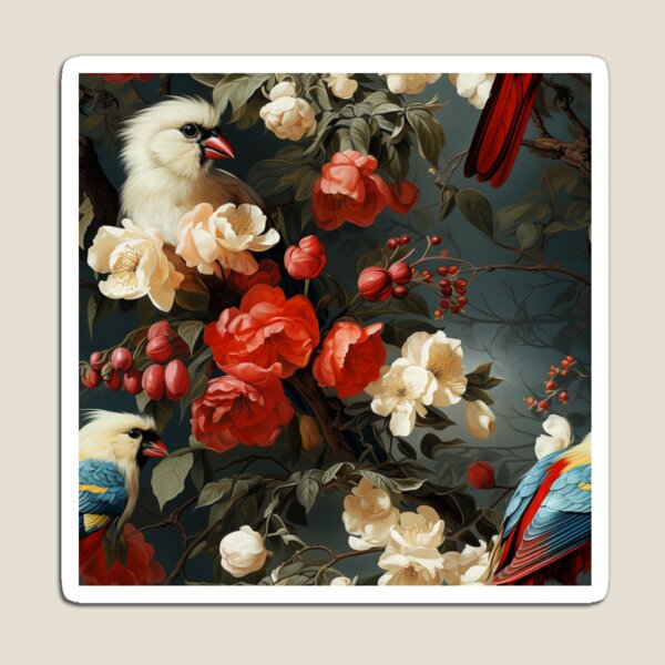 Artikelvorschau, Chiaroscuro Serenade II: Vögel, Blumen und die dunklen Gefühle von Caravaggios Muse entworfen und verkauft von OurBarcode.