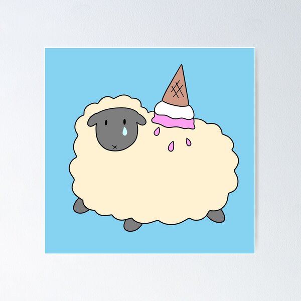 Item preview, Sad Icecream Cone Sheep designed and sold by SaradaBoru.