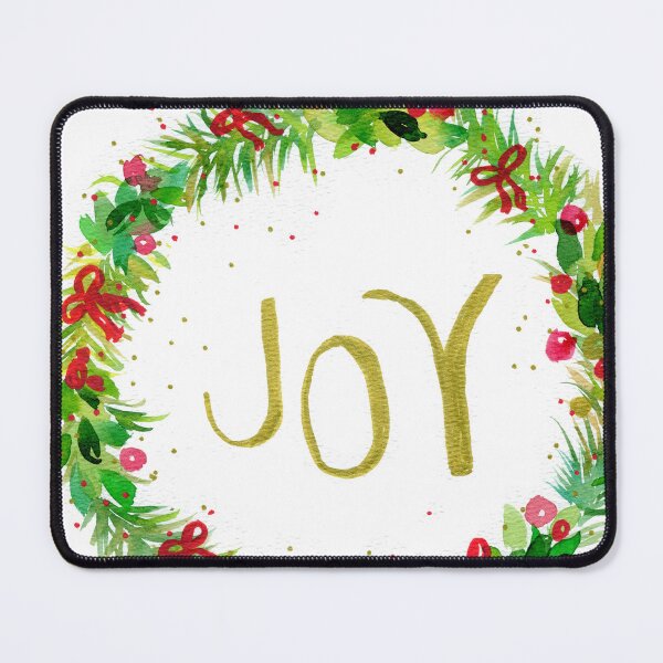 Item preview, Christmas wreath Joy watercolor painting designed and sold by AnissaF.