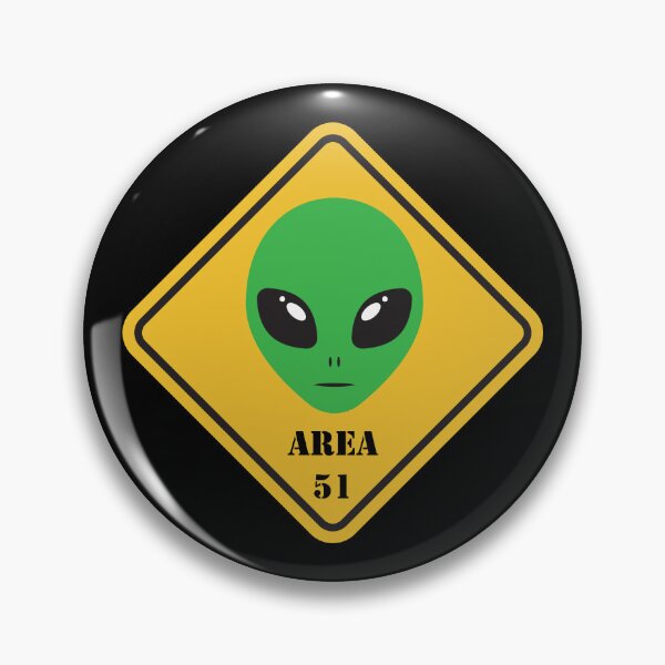 Item preview, Area 51 Caution Sign with Green Alien Face - Keep Out! designed and sold by MagicStrawberry.