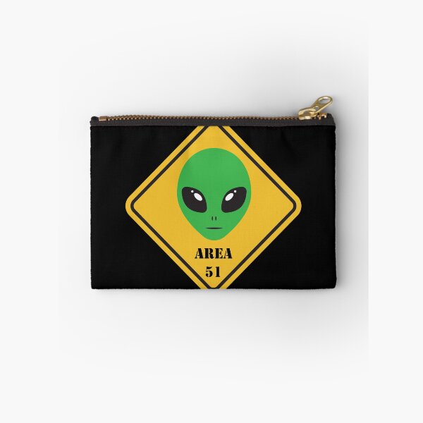 Item preview, Area 51 Caution Sign with Green Alien Face - Keep Out! designed and sold by MagicStrawberry.