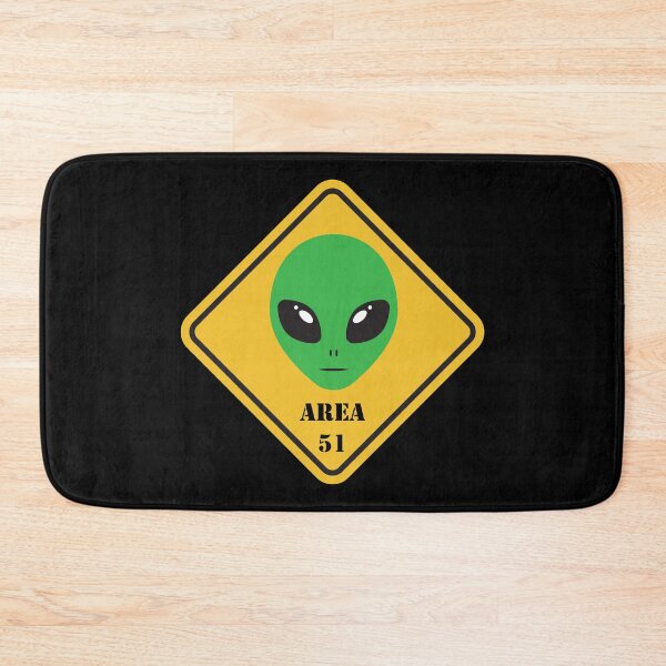 Item preview, Area 51 Caution Sign with Green Alien Face - Keep Out! designed and sold by MagicStrawberry.