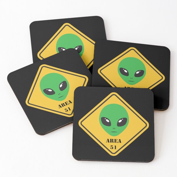 Item preview, Area 51 Caution Sign with Green Alien Face - Keep Out! designed and sold by MagicStrawberry.